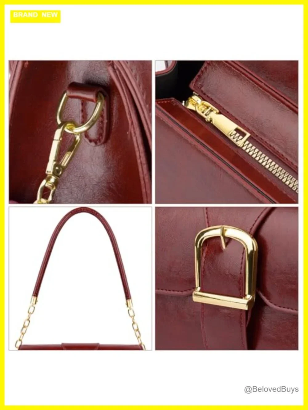 Vegan Leather Classic Crossbody Purse Hobo Bag Tote Handbag